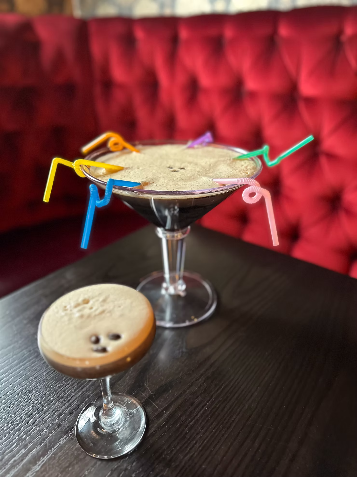 The giant espresso martini offered by Wally's Wieners